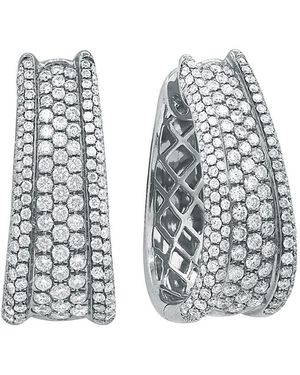 Diana M. Jewels Fine Jewellery 18k 4.28 Ct. Tw. Diamond Hoops - Multicolour