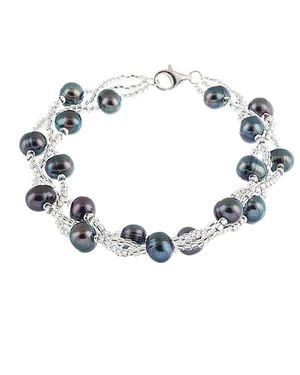 Splendid Silver 6-7mm Freshwater Pearl Bracelet - Metallic