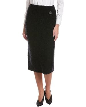Moncler Wool-Blend Sweater Skirt - Black