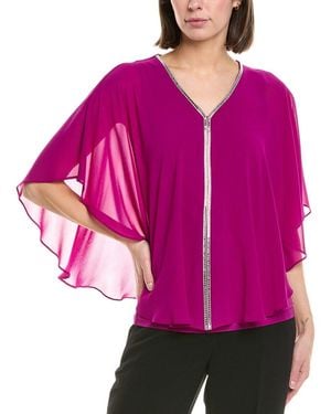 Joseph Ribkoff Sheer Blouse - Pink