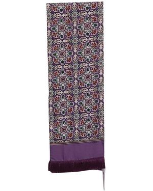 Dolce & Gabbana Printed Scarf (Authentic Pre-Loved) - Purple