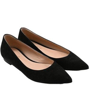 Gianvito Rossi Suede Ballet Flat (authentic Pre-loved) - Black