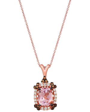 Le Vian Le Vian 14K Rose 2.68 Ct. Tw. Diamond & Morganite Pastels Pendant Necklace - Pink