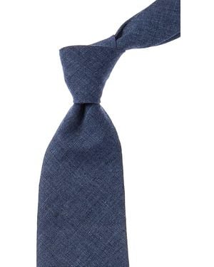 J.McLaughlin Linen-Blend Tie - Blue