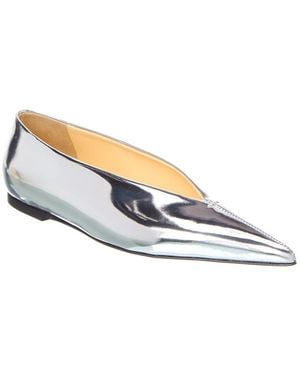 Proenza Schouler Slash Leather Flat - Blue