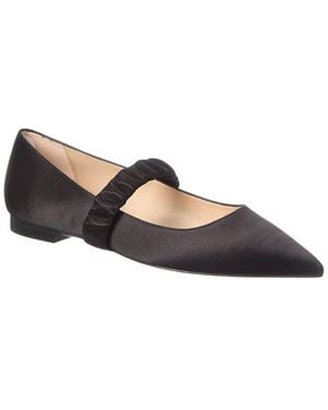 Stuart Weitzman Maxine Satin Ballet Flat - Brown