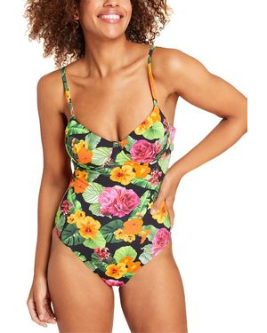 Andie The Bermuda Flat One-piece Tankini - Black