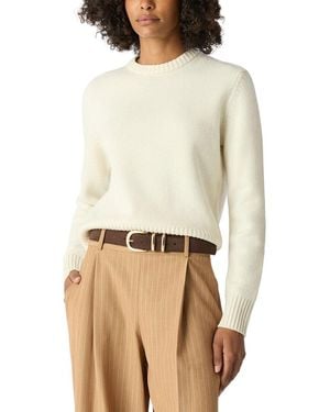 Toccin Jenny Classic Crewneck Wool & Cashmere-Blend Jumper - Natural