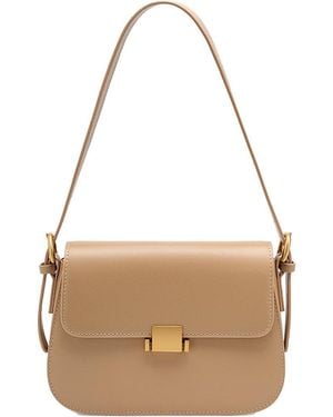 Adele Berto Leather Shoulder Bag - Natural
