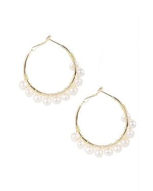 Saachi 7mm Rushing Water Earrings - Metallic