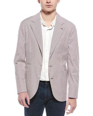 Brunello Cucinelli Stripe Blazer - Grey