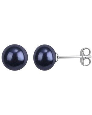 Rina Limor 7-8Mm Pearl Stud Earrings - Blue