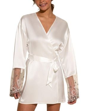 Cosabella Sanika Silk Robe - White