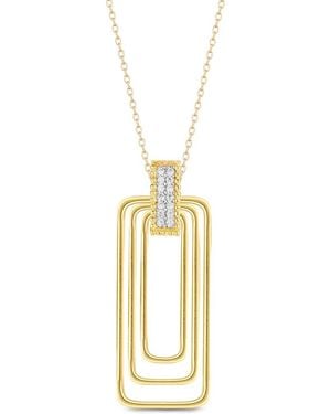 Reiss 14K 0.08 Ct. Tw. Diamond Necklace - Metallic