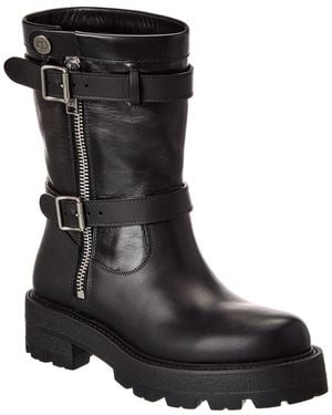 Dior D-Major Leather Boot - Black