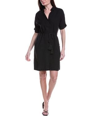 NIC+ZOE Rumba Linen-Blend Mini Dress - Black
