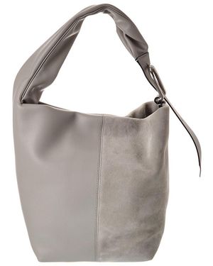 Mulberry Retwist Leather & Suede Hobo Bag - Grey
