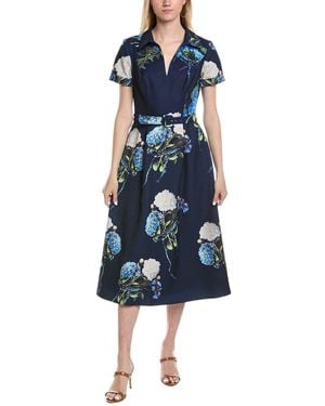 Rene Ruiz Crepe Shirtdress - Blue