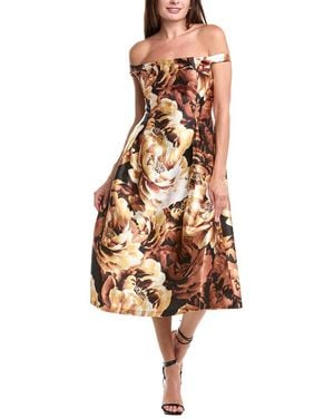 Julia Jordan Twill Pleated Midi Dress - White