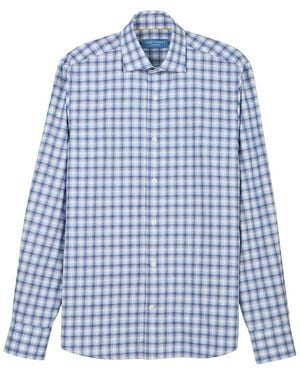 Robert Talbott Reynolds Ultra Light Weight Brushed Shirt - Blue