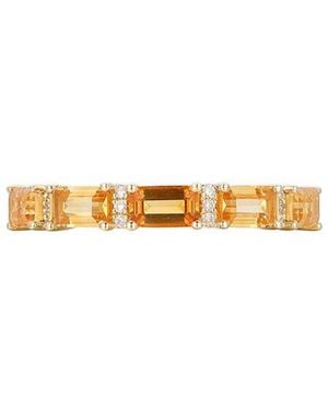 Gregg Ruth 14K 1.18 Ct. Tw. Diamond & Citrine Ring - White