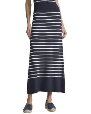Lafayette 148 New York Stripe Skirt - Blue