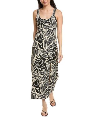 Z Supply Polanco Isla Leaf Midi Dress - Black