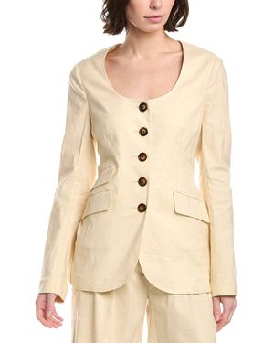 Rag & Bone Roslyn Linen-Blend Blazer - Natural