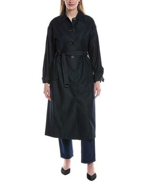 Kenneth Cole Denim Trench Coat - Black