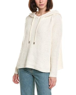 LaBiz Chenille Hoodie Jumper - White