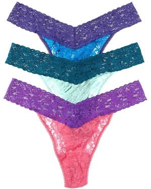 Hanky Panky 3Pk Colorplay Original Thong - Blue