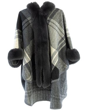 Saachi Blair Plaid Kimono - Black