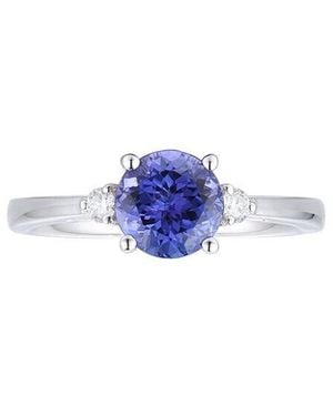 Gregg Ruth 18K 1.67 Ct. Tw. Diamond & Tanzanite Ring - Blue