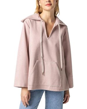 Lilla P Full Sleeve Split Neck Pullover - Pink