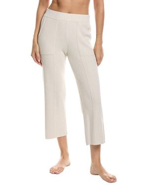 Barefoot Dreams Cozychic Ultra Lite Ribbed Pintuck Crop Pant - Natural