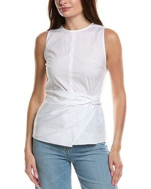 Jason Wu Twist Woven Top - White