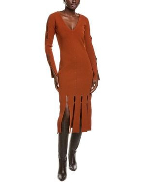 St. John Knit Stretch Gown - Brown
