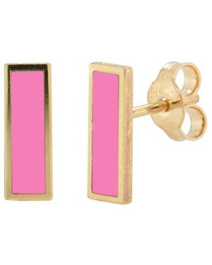 Sabrina Designs 14k Agate Bar Studs - Pink