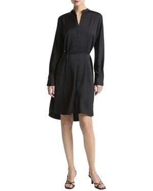 Vince Band Collar Dress - Black