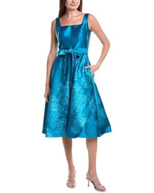 Rene Ruiz Jacquard Midi Dress - Blue