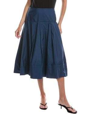 Lafayette 148 New York Drop Yoke Skirt - Blue
