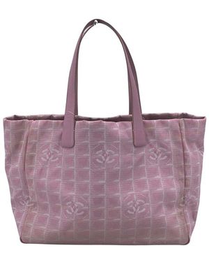 CHANEL Cc Cotton Tote - Purple