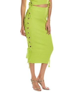 Undra Celeste Lace-up Grommet Skirt - Green