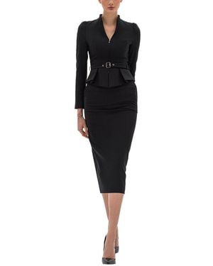 BGL 2Pc Jacket & Skirt Set - Black