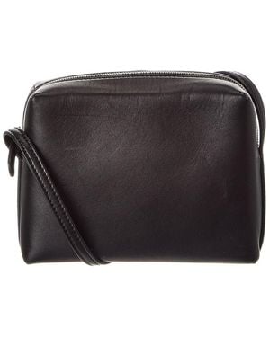 The Row Regent Leather Crossbody - Black
