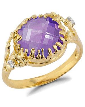 Reiss 14K 0.03 Ct. Tw. Diamond Ring - Pink