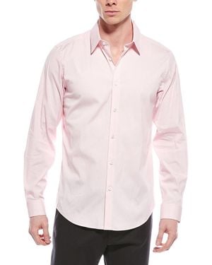 Theory Sylvain Wealth Woven Shirt - Pink
