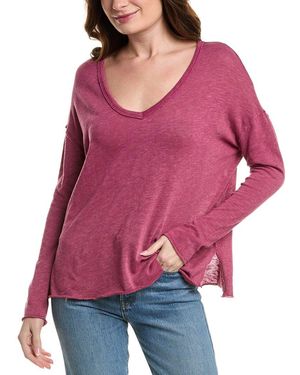 Project Social T Mae Textured V-Neck Top