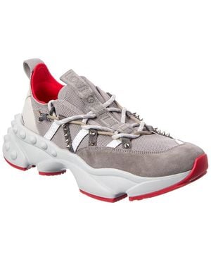 Christian Louboutin Trailnrun Leather & Mesh Sneaker - Gray