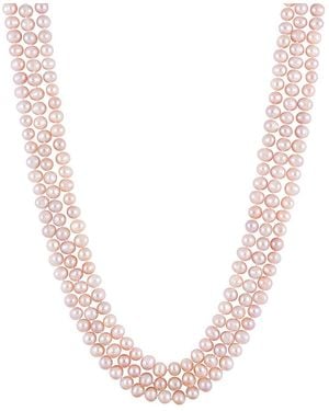 Splendid 8-9mm Freshwater Pearl Endless Necklace - Pink